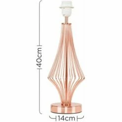 MINISUN Copper Metal Wire Geometric Diamond Table Lamp Base -MINISUN Shop 15378168 3