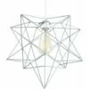 MINISUN Sadira Wire Frame Pendant Ceiling Shade - Grey - No Bulb -MINISUN Shop 15378191 1