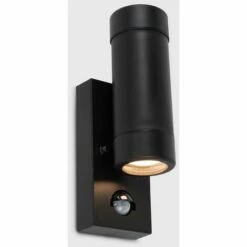 MINISUN Black IP44 Rated Outdoor Garden Up / Down Wall Light With Pir Motion Sensor - No Bulbs 3 MINISUN Black IP44 Rated Outdoor Garden Up / Down Wall Light With Pir Motion Sensor - No Bulbs -MINISUN Shop 15378222 2