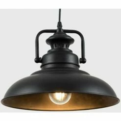 MINISUN Suspended Industrial Ceiling Light Pendant Shades - Black 3 MINISUN Suspended Industrial Ceiling Light Pendant Shades - Black -MINISUN Shop 15378284 2