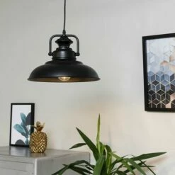 MINISUN Suspended Industrial Ceiling Light Pendant Shades - Black 4 MINISUN Suspended Industrial Ceiling Light Pendant Shades - Black -MINISUN Shop 15378284 3