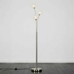 MINISUN Floor Lamp Light 3 Way Chrome Lighting Metal Wire Globe Shades - No Bulb -MINISUN Shop 15378294 2