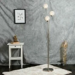 MINISUN Floor Lamp Light 3 Way Chrome Lighting Metal Wire Globe Shades - No Bulb -MINISUN Shop 15378294 3