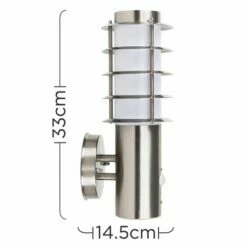 MINISUN LED Outdoor Decorative Pir Sensor Stainless Steel Wall Light Lantern -MINISUN Shop 15378313 4