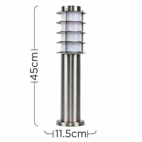 MINISUN LED Outdoor Stainless Steel Bollard Lantern Light Post - 450Mm MINISUN LED Outdoor Stainless Steel Bollard Lantern Light Post - 450Mm -MINISUN Shop 15378315 4
