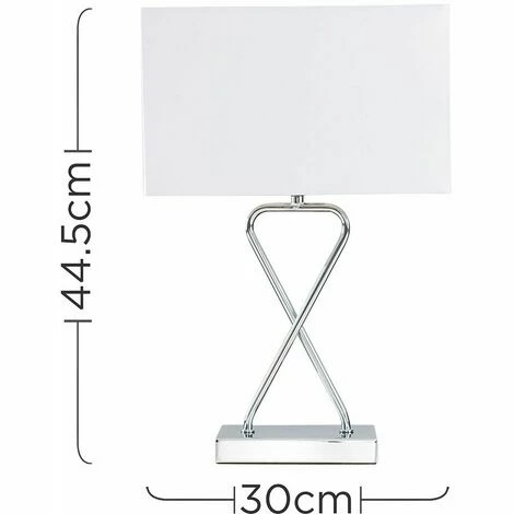 MINISUN Chrome Bedside Lounge LED Table Lamp - No Bulb MINISUN Chrome Bedside Lounge LED Table Lamp - No Bulb -MINISUN Shop 15378320 4