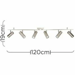 MINISUN Adjustable Ceiling Light Spotlight Straight Bar 6 Way Lighting - No Bulb -MINISUN Shop 15378348 4