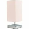 MINISUN Square Chrome Touch Table Lamps - Pink - No Bulb -MINISUN Shop 15378402 1