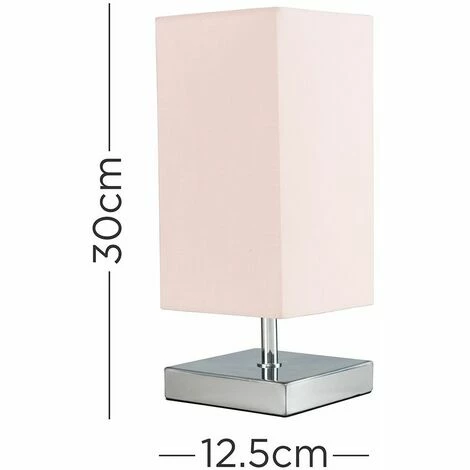 MINISUN Square Chrome Touch Table Lamps - Pink - No Bulb MINISUN Square Chrome Touch Table Lamps - Pink - No Bulb -MINISUN Shop 15378402 4