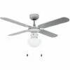 MINISUN Grey 42" Ceiling Fan With Light & Grey / Black Reversible Blades Remote Control -MINISUN Shop 15378730 1