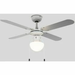 MINISUN Grey 42" Ceiling Fan With Light & Grey / Black Reversible Blades Remote Control -MINISUN Shop 15378730 2