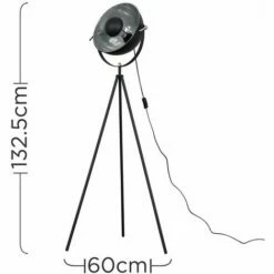 MINISUN Tripod Floor Lamp Metal Photography Lighting - Grey & Silver - Including LED Bulb -MINISUN Shop 15379028 4