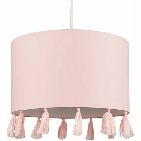 MINISUN Vivian 30cm Easy Fit Ceiling Light Shade - Pink - Including LED Bulb MINISUN Vivian 30cm Easy Fit Ceiling Light Shade - Pink - Including LED Bulb -MINISUN Shop 15379164 1