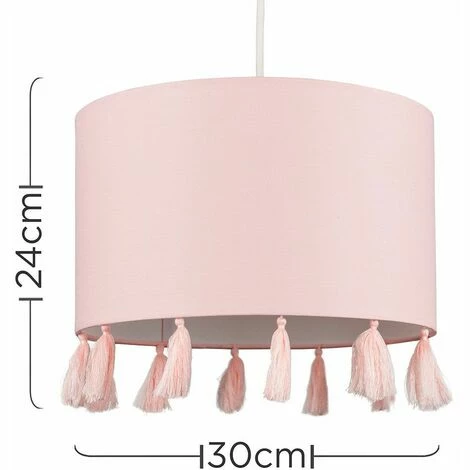MINISUN Vivian 30cm Easy Fit Ceiling Light Shade - Pink - Including LED Bulb MINISUN Vivian 30cm Easy Fit Ceiling Light Shade - Pink - Including LED Bulb -MINISUN Shop 15379164 4