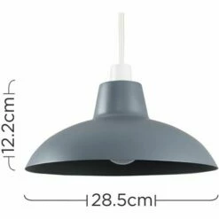 MINISUN 2 X Dark Grey Metal Easy Fit Ceiling Pendant Light Shades -MINISUN Shop 15379263 4