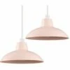 MINISUN 2 X - Pink Metal Easy Fit Ceiling Pendant Light Shades -MINISUN Shop 15379266 1