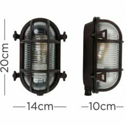 MINISUN IP64 Rated Cross-Cased Outdoor Bulkhead Wall Light 4W LED Filament Light Bulb Warm White -MINISUN Shop 15379635 4