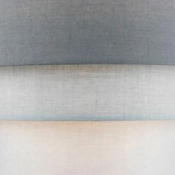 MINISUN Round 3 Tier Dark Grey, Light Grey & White Fabric Ceiling Pendant Lamp Light Shade 10W LED GLS Bulb Warm White -MINISUN Shop 15384522 2