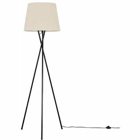 MINISUN Floor Lamp Tripod Camden Light in Black with Tapered Lampshade - Beige MINISUN Floor Lamp Tripod Camden Light In Black With Tapered Lampshade - Beige -MINISUN Shop 15682945 1