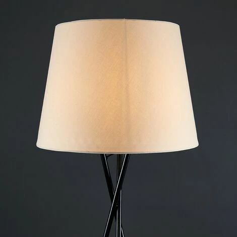 MINISUN Floor Lamp Tripod Camden Light in Black with Tapered Lampshade - Beige MINISUN Floor Lamp Tripod Camden Light In Black With Tapered Lampshade - Beige -MINISUN Shop 15682945 3
