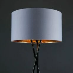 MINISUN LED Metal Tripod Floor Lamp - Grey & Gold 4 MINISUN LED Metal Tripod Floor Lamp - Grey & Gold -MINISUN Shop 15682977 3