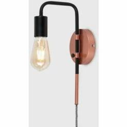 MINISUN 2 X Industrial Copper & Black Plug In Swing Arm Wall Lights -MINISUN Shop 15935815 2