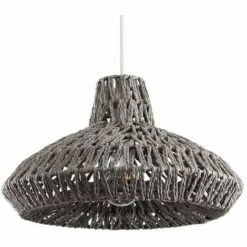 MINISUN Rattan Wicker Ceiling Light Shade Pendant - Grey