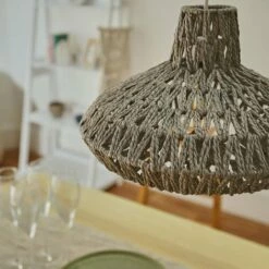 MINISUN Rattan Wicker Ceiling Light Shade Pendant - Grey -MINISUN Shop 16594345 3
