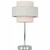 MINISUN Touch Table Lamp Chrome Finish 4 Stage Dimmer 2 Tier Shades - Pink & Grey - No Bulb -MINISUN Shop 16594355 1