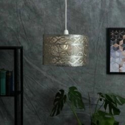 MINISUN Moroccan Light Shade Chrome Ceiling Pendant Easy Fit - No Bulb -MINISUN Shop 16594401 3
