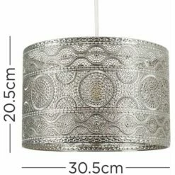 MINISUN Moroccan Light Shade Chrome Ceiling Pendant Easy Fit - No Bulb -MINISUN Shop 16594401 4
