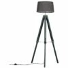 MINISUN Tripod Floor Lamp Clipper Standing Light In Grey With Doretta Shade - Dark Grey -MINISUN Shop 16594479 1