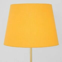 MINISUN Charlie Stem Floor Lamp In Gold With Large Aspen Shade - Mustard - No Bulb 4 MINISUN Charlie Stem Floor Lamp In Gold With Large Aspen Shade - Mustard - No Bulb -MINISUN Shop 16594489 3