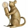 MINISUN Sitting Rat Table Lamp Mouse Lights Bedside With 4W LED Filament Bulb Warm White - Gold 1 MINISUN Sitting Rat Table Lamp Mouse Lights Bedside With 4W LED Filament Bulb Warm White - Gold -MINISUN Shop 16594556 1
