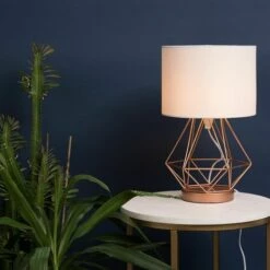 MINISUN 2 X Copper Touch Table Lamps + White Shade - Add LED Bulbs -MINISUN Shop 16594671 3