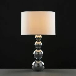 MINISUN Large Marissa Polished Chrome Table Lamp + LED Bulb - White 3 MINISUN Large Marissa Polished Chrome Table Lamp + LED Bulb - White -MINISUN Shop 16647634 2