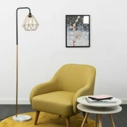 MINISUN Talisman Floor Lamp In Copper With LED Bulb - Chrome -MINISUN Shop 16647653 3