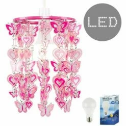 MINISUN 11235 Hearts And Butterflies NE Shade + 6w ES LED