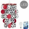 MINISUN Football Ceiling Light Shade + 6W LED Bulb - Red -MINISUN Shop 16647671 1