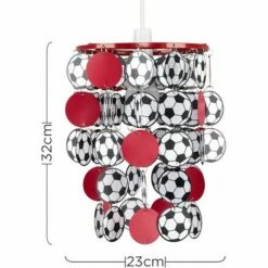 MINISUN 16528 Red Football Pendant Shade + 6w ES LED GLS -MINISUN Shop 16647673 4