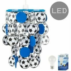 MINISUN Football Ceiling Light Shade + 6W LED Bulb - Blue