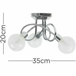MINISUN 19545 Maze 3 Way Ceiling Light + 3x3w LED G9 Bulbs 5 MINISUN 19545 Maze 3 Way Ceiling Light + 3x3w LED G9 Bulbs -MINISUN Shop 16647726 4