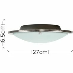 MINISUN Cymbal Flush Ceiling Light In Brushed Chrome + 4W LED Candle Bulb -MINISUN Shop 16647783 3