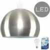 MINISUN 21483 Mini Arco S.Nickel PendantShade + 6w E27 GLS -MINISUN Shop 16647817 1