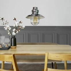 MINISUN Easy Fit Pendant Shade With ES E27 LED Bulb - Chrome -MINISUN Shop 16647836 3