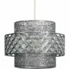 MINISUN 3 Tier Intricate Pattern Chrome Ceiling Pendant Light Shade With Clear Acrylic Crystal Jewels - No Bulb 1 MINISUN 3 Tier Intricate Pattern Chrome Ceiling Pendant Light Shade With Clear Acrylic Crystal Jewels - No Bulb -MINISUN Shop 16648044 1