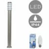MINISUN Wharf 100cm Bollard In Stainless Steel With 4W LED Candle Bulb -MINISUN Shop 16648300 1