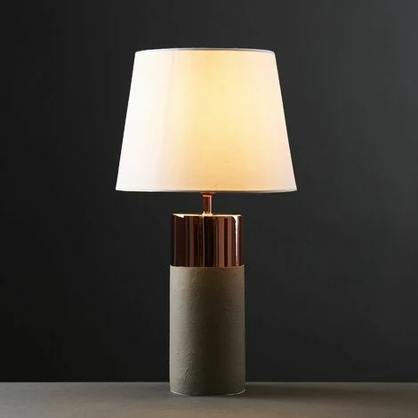 MINISUN 22173 Cement/Copper Cylindrical TL+ 23280 NE Small White TPD Shade MINISUN 22173 Cement/Copper Cylindrical TL+ 23280 NE Small White TPD Shade -MINISUN Shop 16648417 2