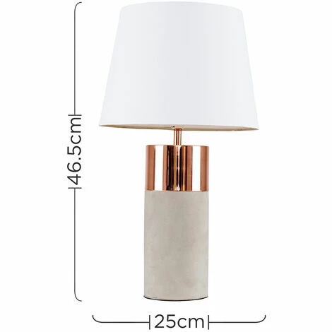 MINISUN 22173 Cement/Copper Cylindrical TL+ 23280 NE Small White TPD Shade MINISUN 22173 Cement/Copper Cylindrical TL+ 23280 NE Small White TPD Shade -MINISUN Shop 16648417 4