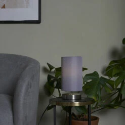 MINISUN 2 X 23641 Francis Satin Nickel TTL Grey Shade+2 X 20675 -MINISUN Shop 16648462 3